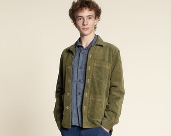 Men&#39;s Overshirt Jacket Sewing Pattern: Workwear Style (2XS-4XL) (PDF Pattern)