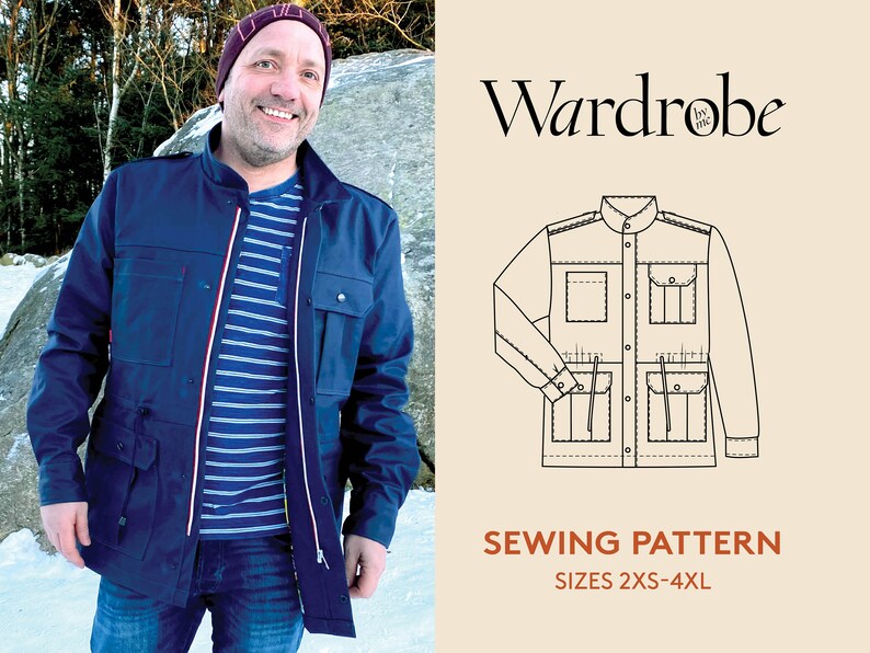 Men's Outdoor Jacket Sewing Pattern Sizes 2XS4XL Etsy