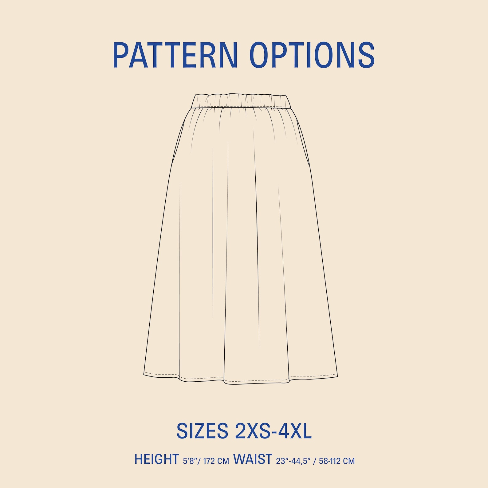Claude Skirt Sewing Pattern PDF | Elastic Waist Skirt | Beginner ...