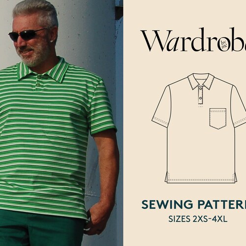 Polo Shirt Sewing Pattern in Men's Sizes 2XS-4XL Golf - Etsy
