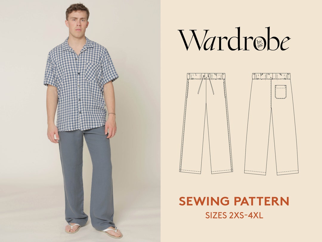 Loose Linen Pants Sewing Pattern and Video Tutorial Sizes - Etsy