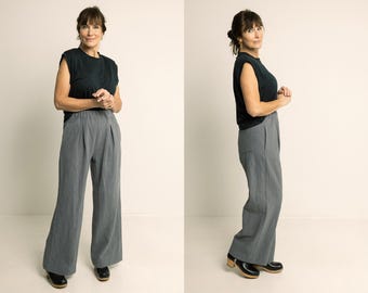 Palazzo Pants PDF Sewing Pattern: High Waist Wide Leg Trousers (US 0-24)