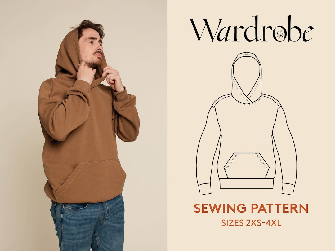 Oversized Hoodie Sewing Pattern Sizes 2XS-4XL Men's - Etsy