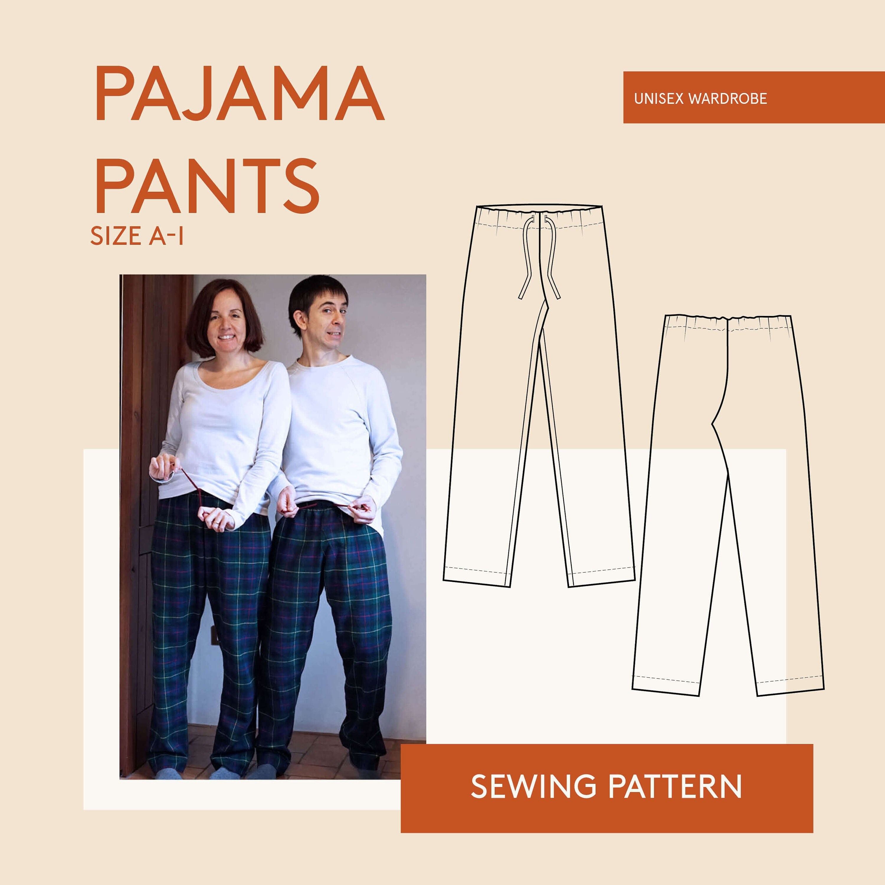 Pajama Pants Sewing Pattern PDF Pajama 