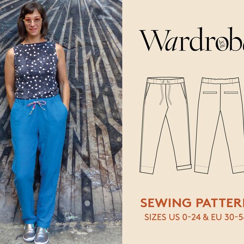 Pants Sewing Pattern Video Tutorial Sizes US 0-24/euro - Etsy