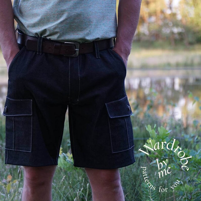 Cargo Shorts Sewing Pattern Men's Clothing Pattern Pdf Etsy
