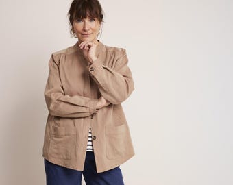 Overshirt Jacket Sewing Pattern: Relaxed Workwear Style (PDF Pattern)