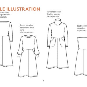 Dress sewing pattern, Sewing Video Tutorial, Easy bodycon dress PDF pattern for beginners image 8