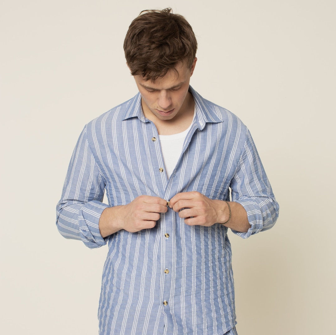 Men s Button down Shirt Sewing Pattern: Sizes 2XS 4XL (PDF Pattern) Etsy