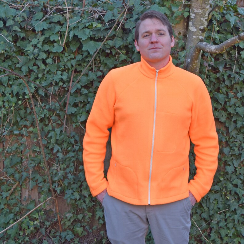 Fleece Sweater Jacket PDF Sewing Pattern Mens Sizes 2XS4XL Etsy