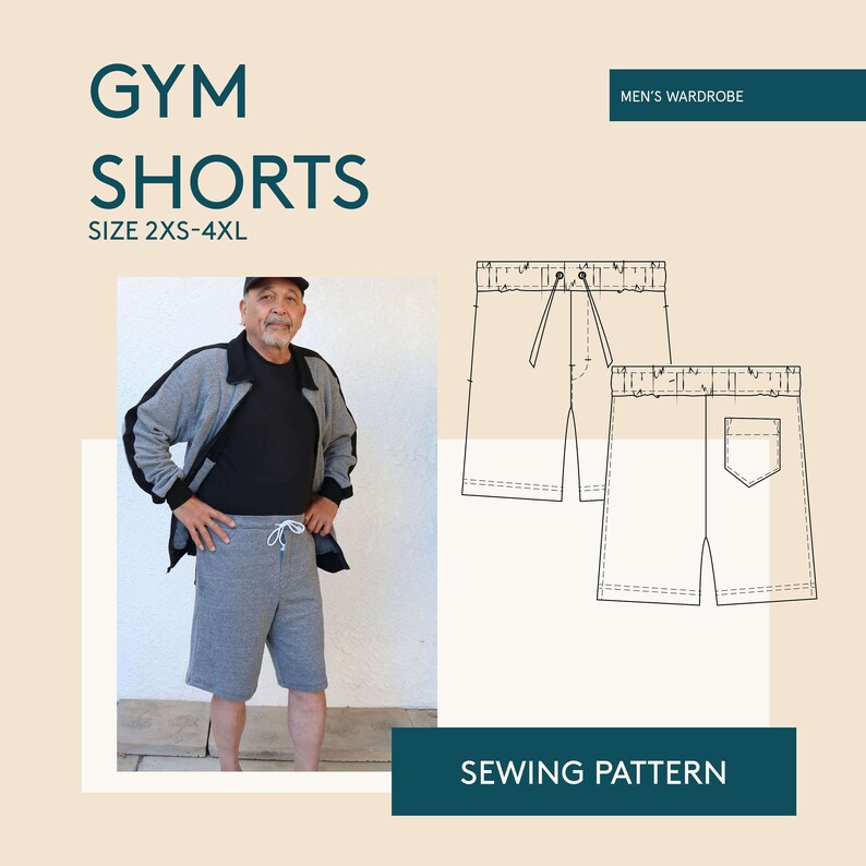 Men's Shorts Sewing Pattern PDF Sizes 2XS/XS Etsy