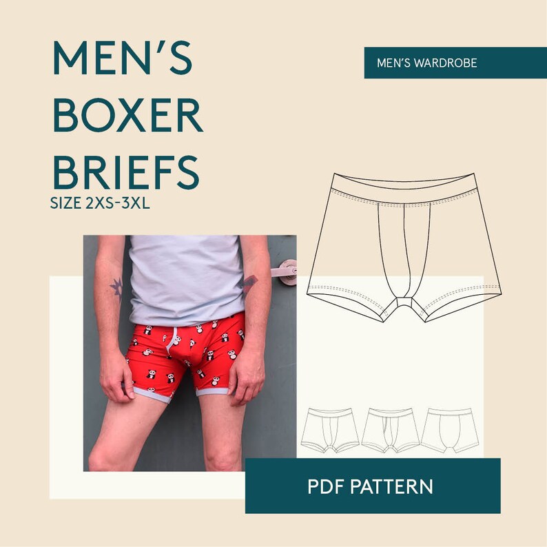 Herren Boxer Slips für Männer Schnittmuster pdf Herren Etsy
