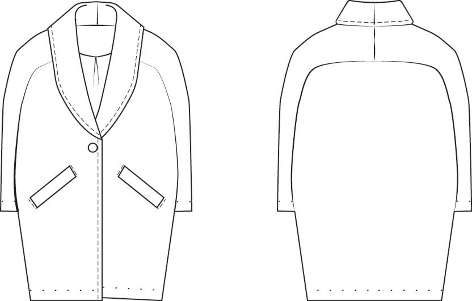 Coat PDF Pattern/ Jacket Pdf Sewing Pattern/ Wool Coat PDF Etsy