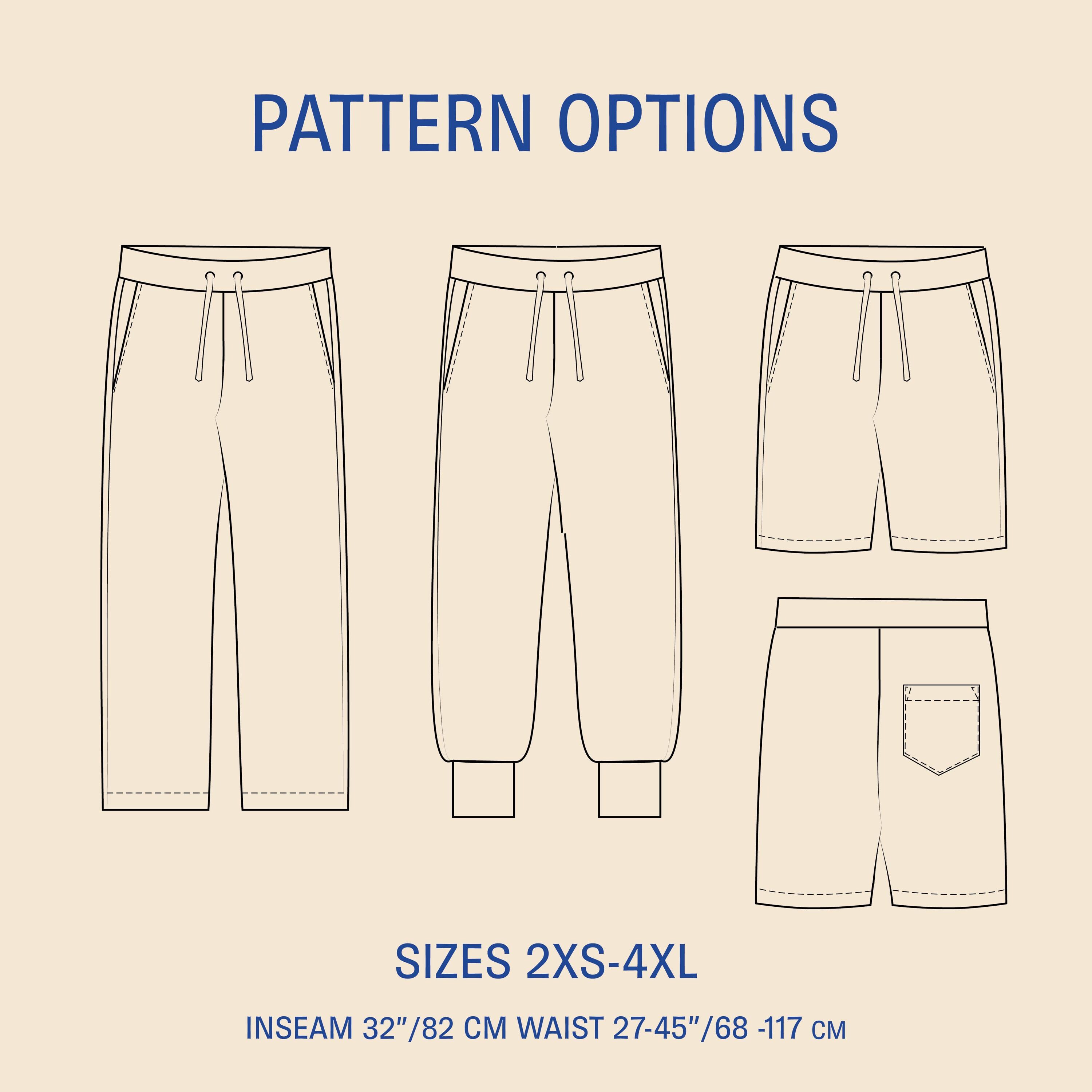 Men's Sweatpants Sewing Pattern: Relaxed Fit Joggers (PDF Pattern) - Etsy