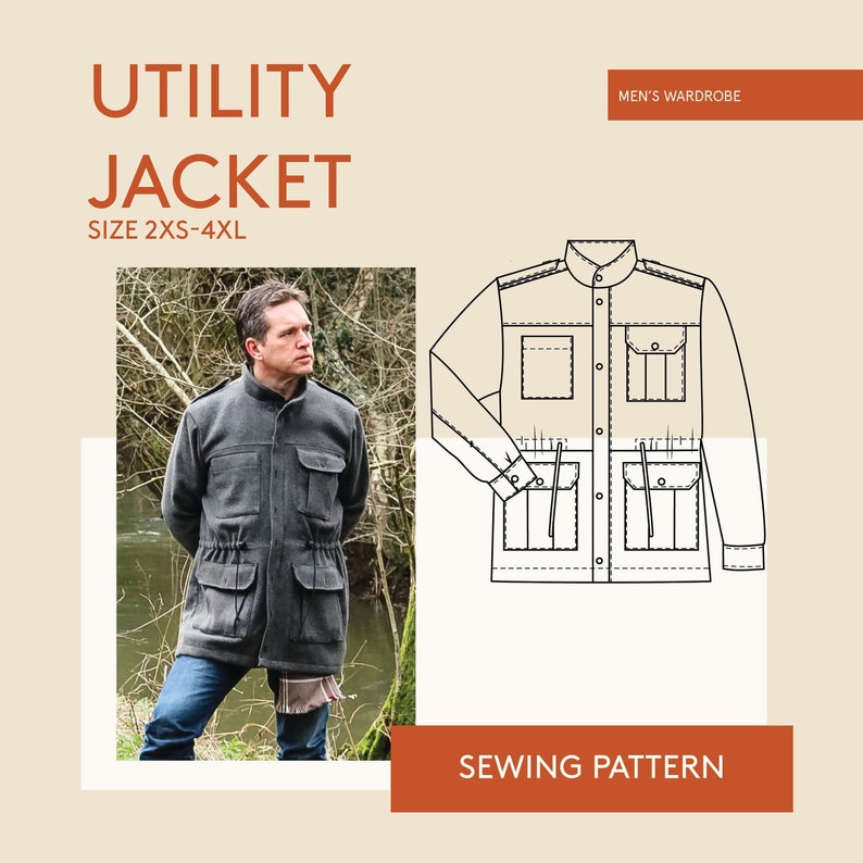 Men's Outdoor Jacket Sewing Pattern Sizes 2XS4XL Etsy
