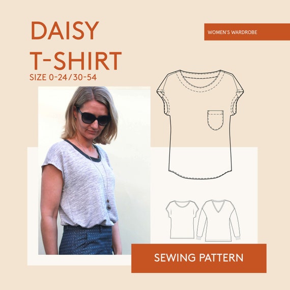Easy Tshirt Sewing Pattern EASY Sewing Pattern for Etsy
