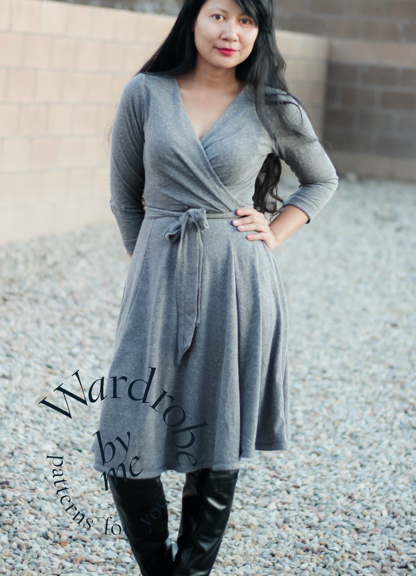 Jersey Wrap Dress Pattern Pdf Spring Fashion Trend Sewing Etsy UK