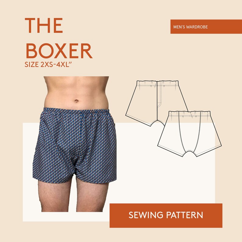Boxer Shorts Sewing Pattern for Men's Sizes 2XS4XL Boxer Etsy UK