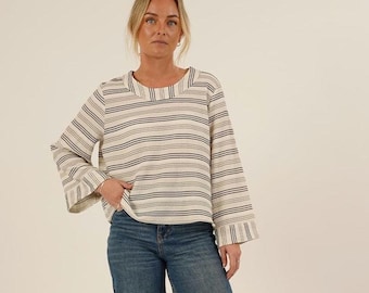 Woven T-shirt Sewing Pattern: Beginner Friendly (Sizes 0-24 / 30-54) (PDF Pattern)