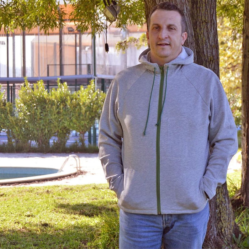 Fleece Sweater Jacket PDF Sewing Pattern Mens Sizes 2XS4XL Etsy