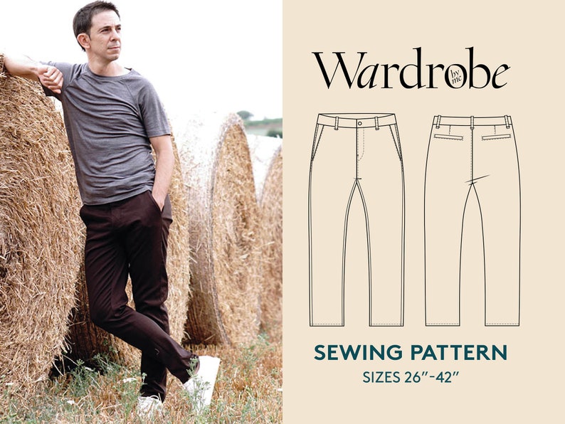 Chino Pants Sewing Pattern and Video Tutorial Men's Pants - Etsy