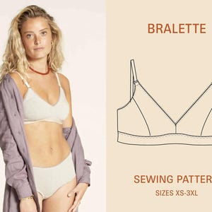 Patrón de costura para bralette: PDF + vídeo para principiantes imagen 4