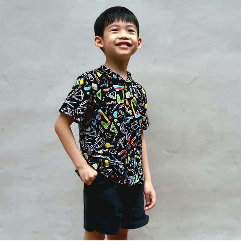 Shirt Sewing Pattern for Kids Size 312Y Bowling Shirt PDF Etsy