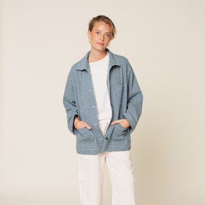 Overshirt  jacket sewing pattern, Painter Jacket PDF sewing pattern sizes 2XS-4XL, projector file, Instant download