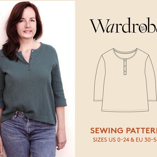 Christendom Uitvoerder ademen T-shirt Sewing Pattern for Double Gauze Fabric Easy Sewing - Etsy Sweden