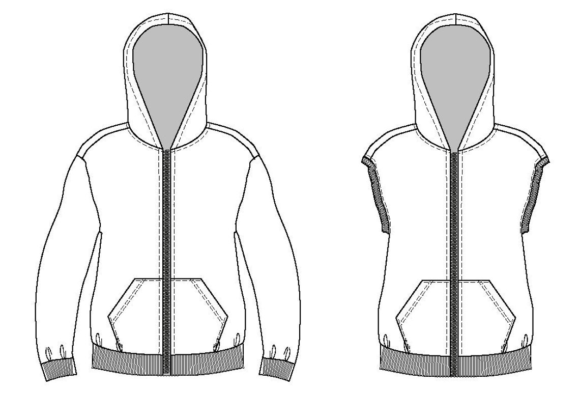 Zipper hoodie sewing pattern Mens zipper hoodie PDF sewing Etsy