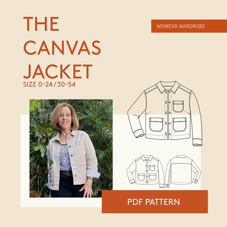 Denim Jacket Sewing Pattern Boxy Jacket Pattern Jacket PDF Etsy UK