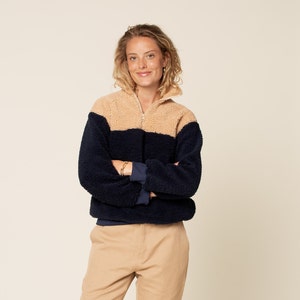 Modello di cucito per maglione con cerniera: taglie unisex dalla 2XS alla 4XL (modello PDF)