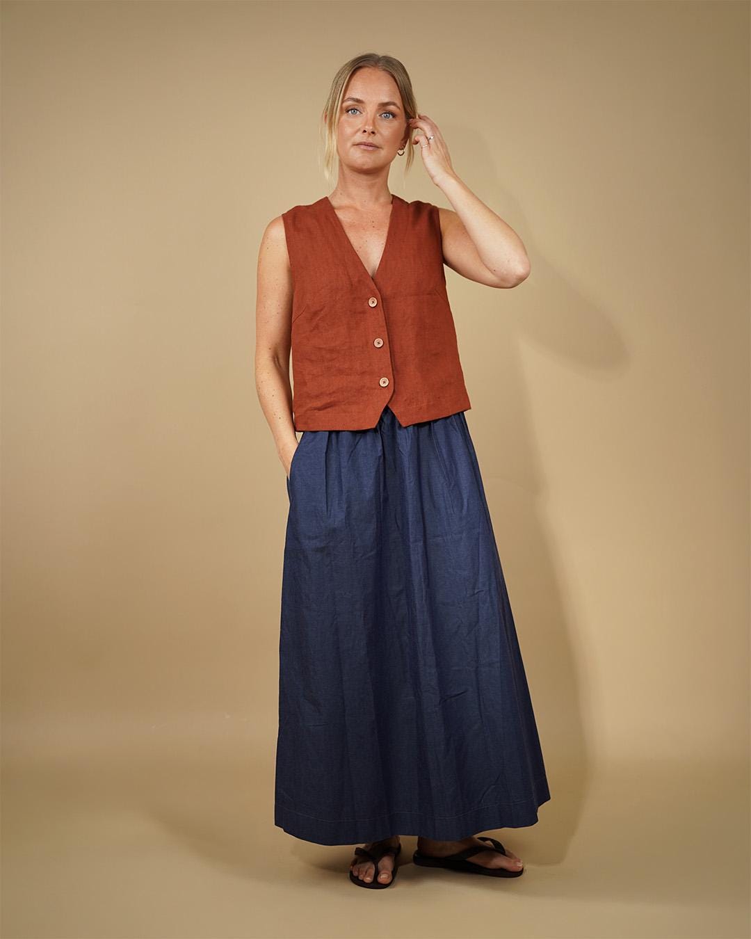 Waistcoat Sewing Pattern: Women's Vest Top, Easy Project (PDF Pattern ...