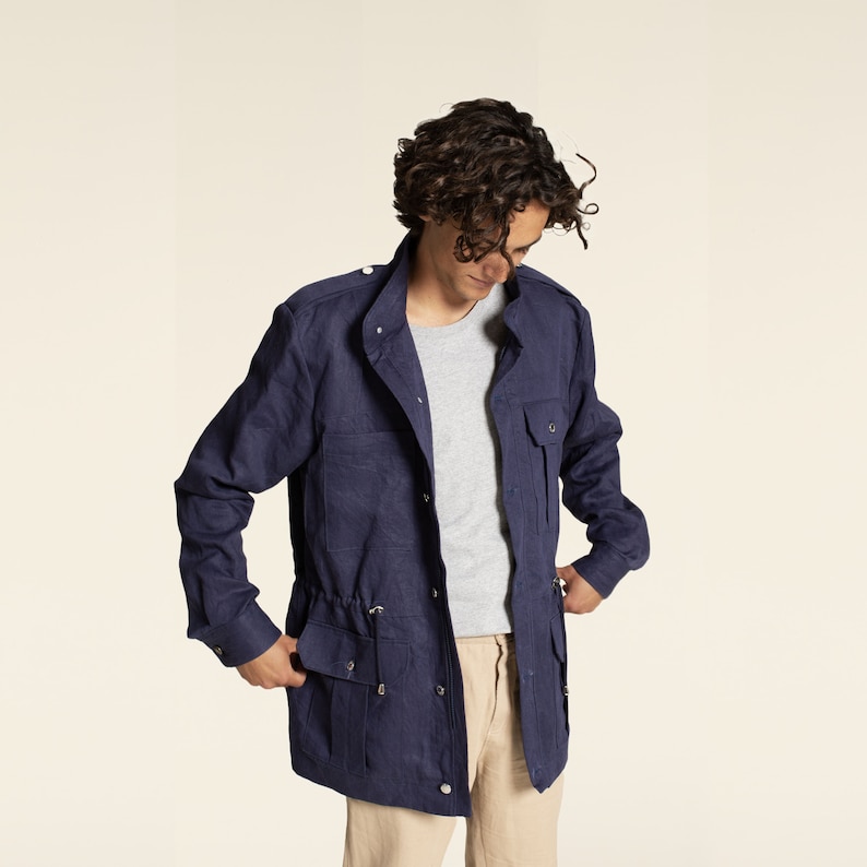 Men's Utility Jacket Sewing Pattern: Military Style (2XS-4XL) (PDF ...
