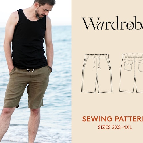 Men's Shorts Sewing Pattern Mens Shorts PDF Pattern - Etsy