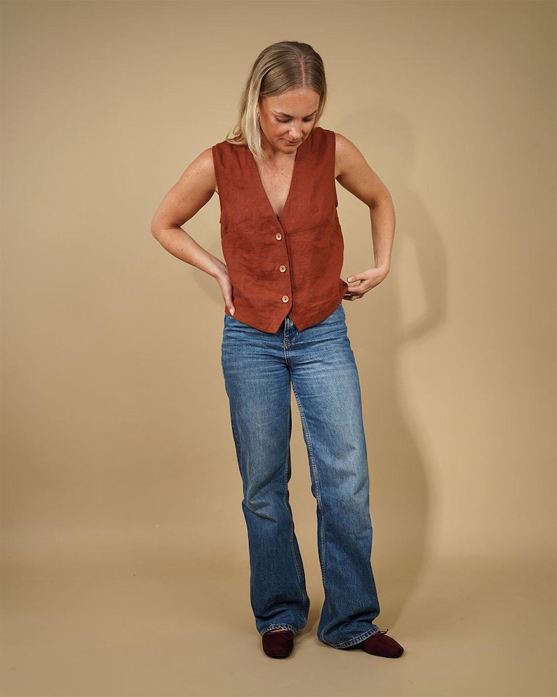 Waistcoat Sewing Pattern: Women's Vest Top, Easy Project (PDF Pattern ...