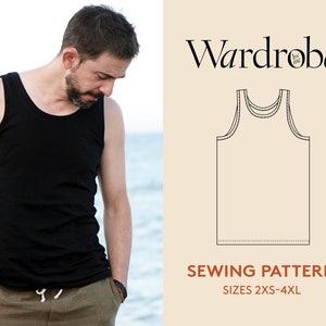 Tank Top Sewing Pattern | Sizes 2XS-4XL | Easy sewing project for beginners, T-shirt PDF pattern