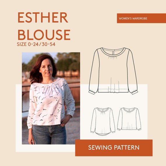 Women's Blouse Pattern Women's Clothing Patterns for - Etsy