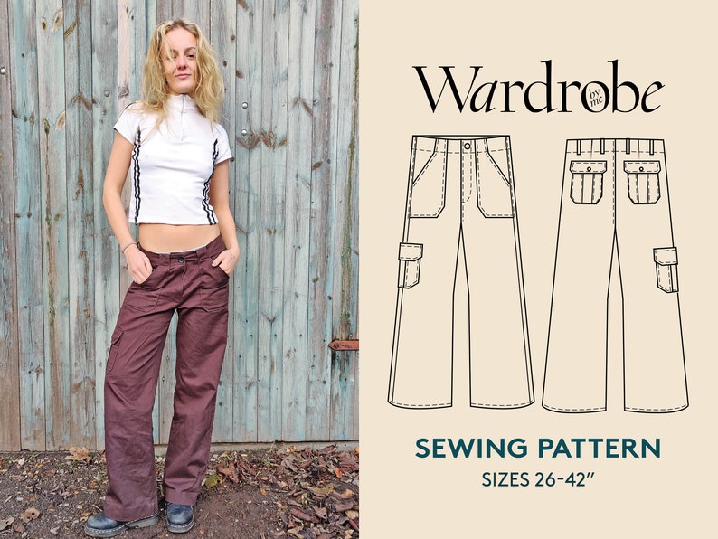 Cargo Pants PDF Sewing Pattern and Video Tutorial Unisex Etsy