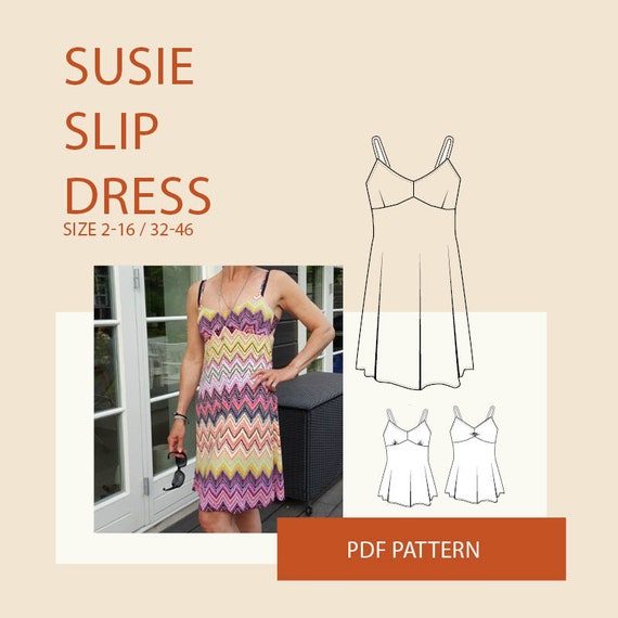 Baby doll slip dress PDF sewing pattern for women/ Ladies slip Etsy