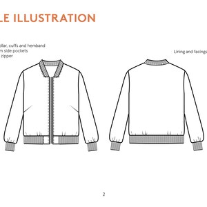Bomber Jacket Pattern, Video Tutorial, and Projector File, Bomber ...