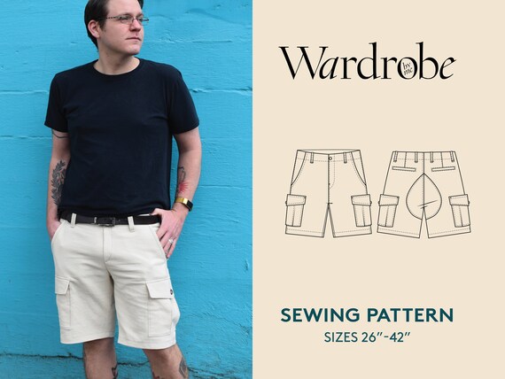 Pantalones cortos cargo patrón de costura Video Tutorial - Etsy