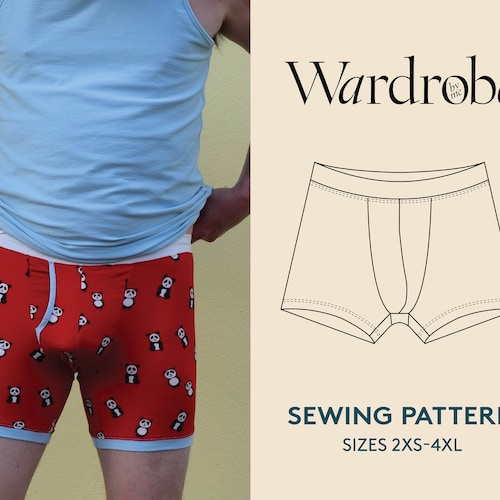 Boxer Briefs Sewing Pattern in Men's Sizes 2XS-4XL Make - Etsy