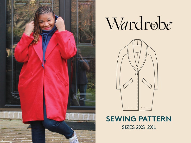 Winter Coat Sewing Pattern / Cocoon Coat PDF Sewing Pattern / - Etsy