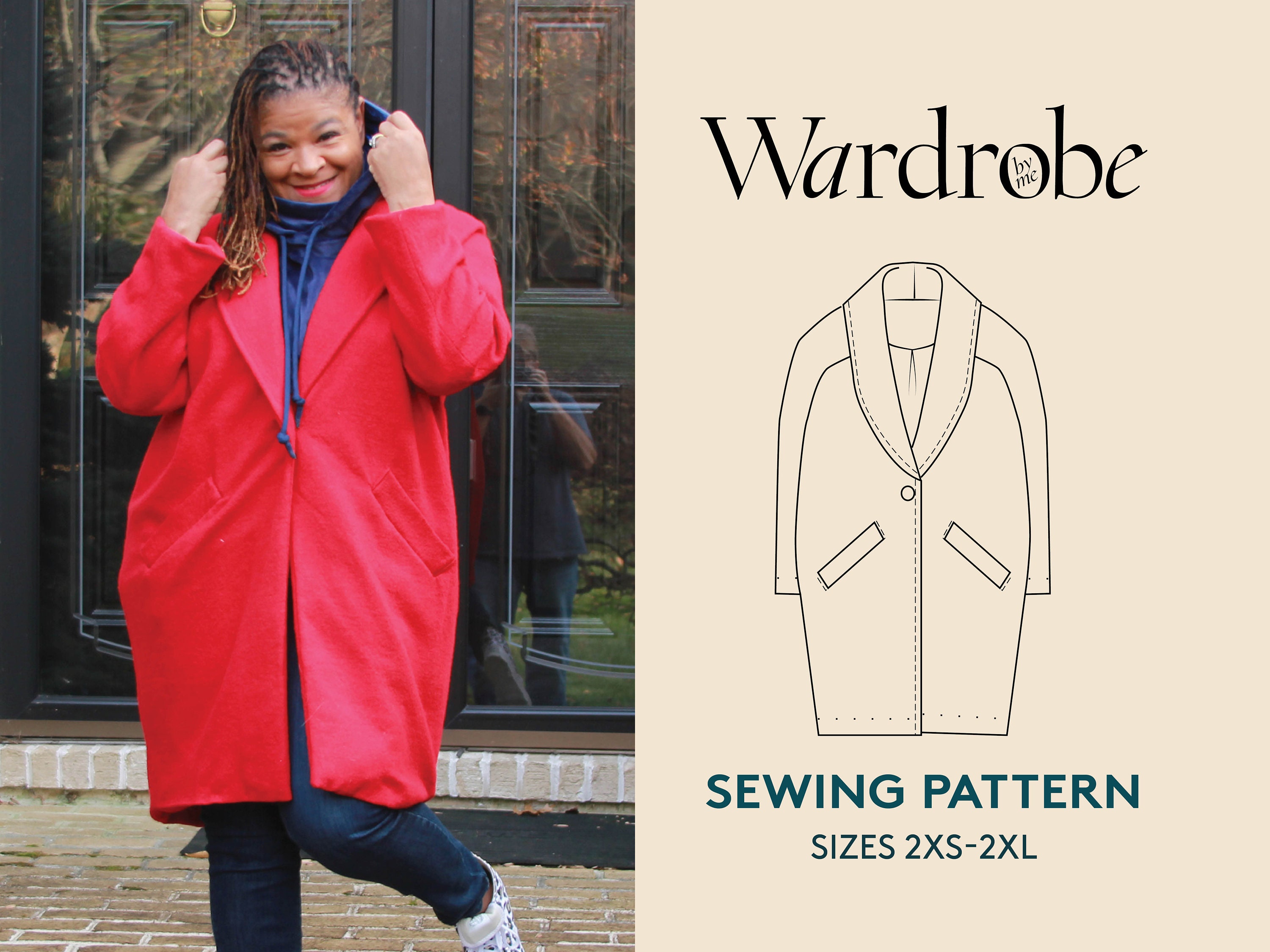 Winter Coat Sewing Pattern / Cocoon Coat PDF Sewing Pattern