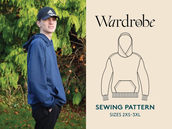 Hoodie Sewing Pattern Sizes 2XS-3XL Men's Sweater Sewing - Etsy UK