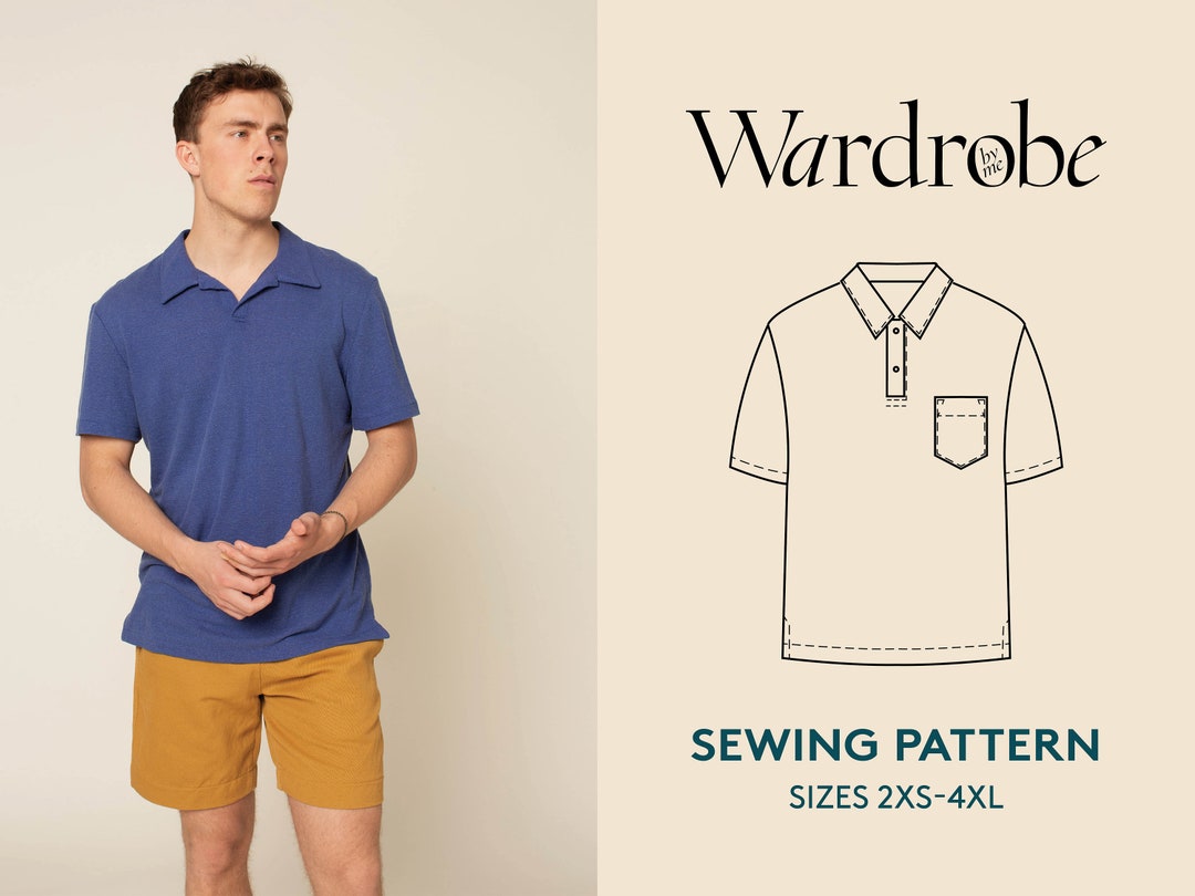 Polo Shirt Sewing Pattern Sewing Video Tutorial Men's - Etsy Sweden