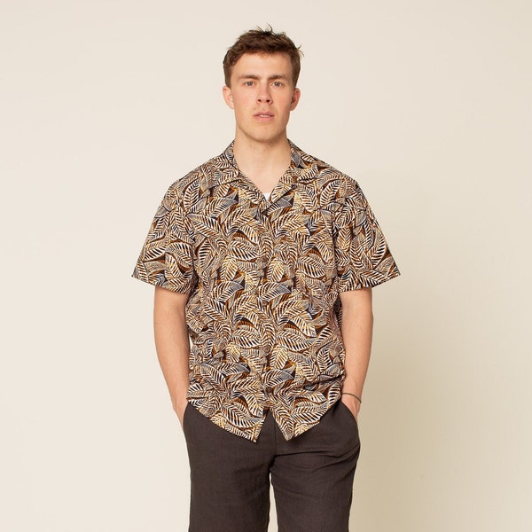 Men's Tropical Bowling Shirt Sewing Pattern: Sizes 2XS-4XL (PDF Pattern)