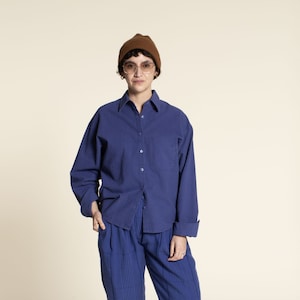 Women&#39;s shirt PDF sewing pattern and video tutorial, sizes US 0-24/EU 30-54, easy sewing project for beginners
