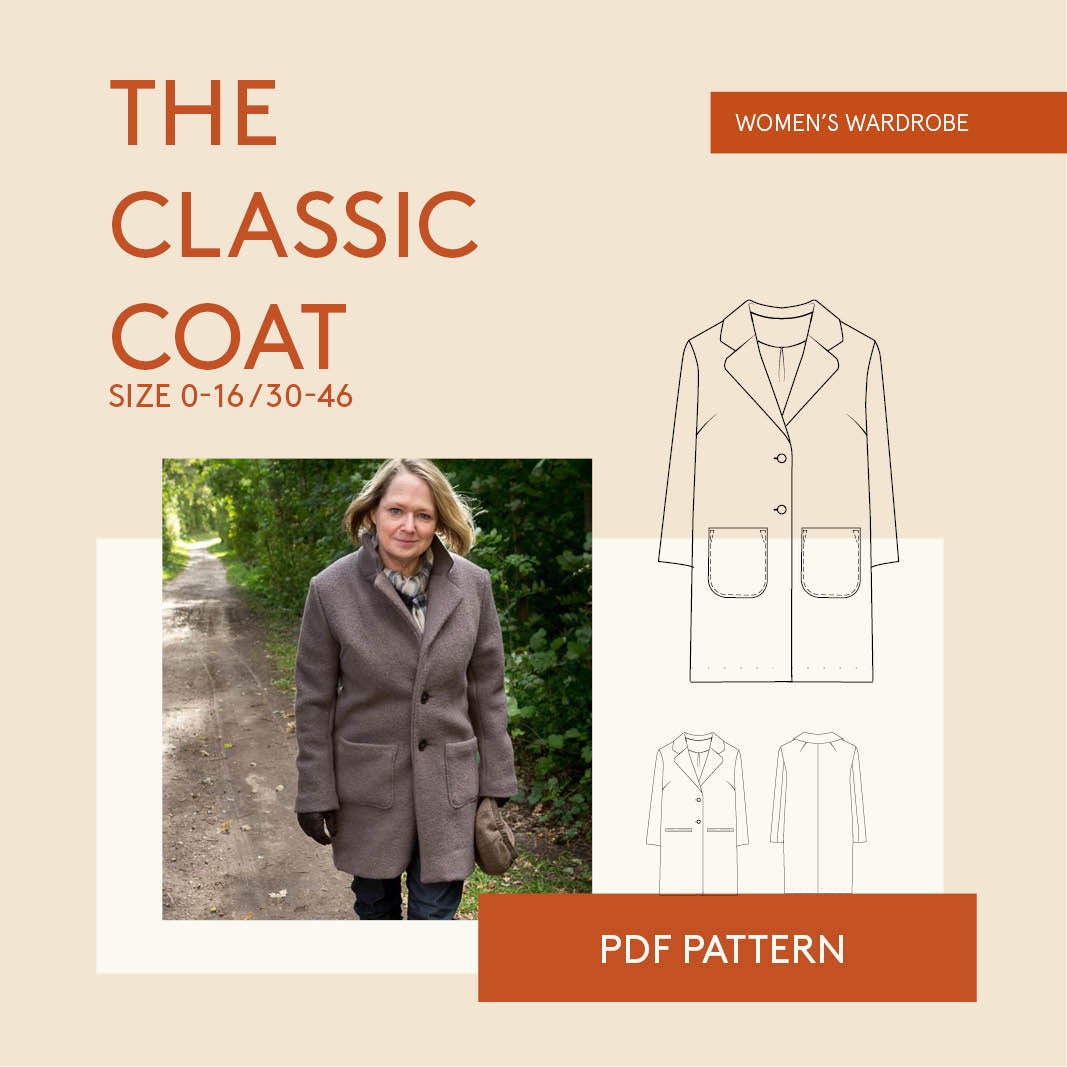 Coat PDF pattern Womens Classic Coat pdf pattern Wool coat Etsy